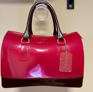Furla Pink and Brown Jelly Candy Women's Bag